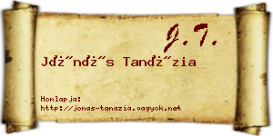 Jónás Tanázia névjegykártya